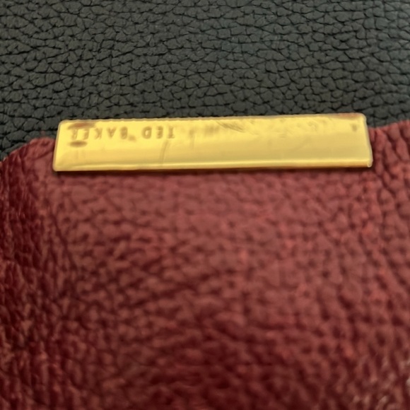 Ted Baker Blue Purple Color Block Leather Shoulder Bag - Picture 12 of 13